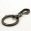 custom fashion gunmetal alloy key chain with round ring