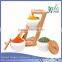 White Ceramic Condiment Jars with Bamboo Lid & 3 tier Bamboo Stand