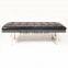 Leather Barcelona Bench Metal Leg