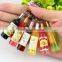 Bottle photo key chain/key chain stand oem car parts key chain