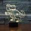3D Optical Lamp Dinosaur Style Night Light 7 RGB Light Colors 10 LEDs AA Battery or DC 5V Mixed Lot