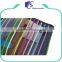 Custom women zipper stripe mesh cosmetic bag for girls