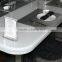 Pure White Translucent Marble Dining Table with Pure Color Marble Top Designs