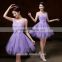 Champagne Violet White Sky Blue Purple Pink Wedding Bridesmaid Dresses Short Girl Prom Gowns Women Party Princess Ball Dress