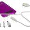 Newest 2500mah super slim power bank portable charger for iphone 6