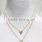 Newest Elegant Multi Layered Triangle Charmed Necklace 2016 Fashion Necklace Wholesale