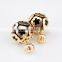 Fashion jewelry double side imitation pearl stud earrings star flower design earring for women girl