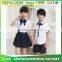 Custom Cheap Price Summer England Style Primary School Uniform White Shirt and Skirt or Pant