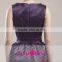 HT14 New Style Elegant Sweetheart Sleeveless Short Prom Dresses Sheath Beaded Satin Purple Dressed For Festa