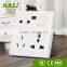 China manufacture PC material 13A 250V electrical single gang triple light wall switch socket