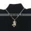 Light Blue Crystal Lizard Animal Pendant Necklace China Factory Direct Price