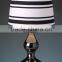 Israel style square metal base dark red glass balls table lamp with barrel lamp shade for home lighting