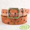 New tan heavy hide rugged style leather belt for men