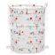 Cute Round Canvas Baby Bathroom Storage Basket Hamper Tote Bag/ Storage Bin Organizer