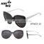 ADE WU UV400 Ladies Cat Eye Sunglasses Oversized Frame Summer Transparent Big Sun Glasses