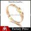 Retail Stainless Steel Women Bangle Rose Gold Spring Shield Bracelet Jewelry