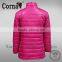 Best quality china factory windproof custom color women down jacket