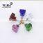 2016 hot sale square amber color furniture crystal cabinet pull