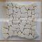 natural stone mosaic with white round pebble stone