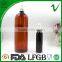 PET empty cosmetic boston round plastic bottles with sprayer