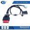 Custom Straight OBD Male to 1 pcs Car Maker Female + 1 pcs Housing Y Splitter Cable
