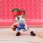 High quality custom gifts red hair boy playing basketball pvc plastic key chain