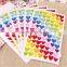 self adhesive red heart stickers