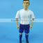 Custom soccer figure,3D cartoon soccer player figure,OEM lifilike soccer player action figure