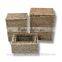Set of 2 water hyacinth storage baskets with lid