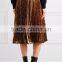 Wholesale Women Apparel Fashion Pleated Leopard-print Silk-blend Lame Mini Skirt(DQE0393SK)