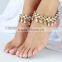 KUNDAN gold TONE ANKLET PAYAL FOOT BRACELET PAIR