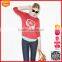 Hot fashion long sleeve custom lady sweater free knitting patterns intarsia