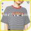Latest New Model Shirts Crop Tops Women Wholesale Women Striped t Shirt
