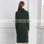 Women Pullover Sweater Ladies Plus Size Green Color Turtleneck Sweater Dress
