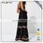 Sleeveless Paid With Paypal Long Flower Print Black Maxi Dress Long Casual
