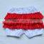 2017 Summer Little Angel Beautiful Ruffle Shorts Baby Girls White Red Color Ruffle Shorts