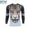 sublimated compression shirt cartoon printed rash guard with high quality