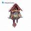 The Shape Of House Wood Digital Clock Wood Station Clock Bird Wall Clock