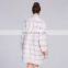 Lantianfur Womens Winter Luxury Outerwear Long Sleeve Mink Fur Coat light grey