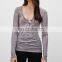 High Quality Clothing Manufacturers Ladies Polyester Spandex Blouse Wholesale Fashion Clothing NT7005