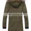 Wholesale factory direct Men's winter long coat with fur hood padded winter warm coat