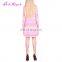 Fashion pink long sleeves pattern printed autumn modest new 2017 womes dress
