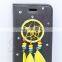 Aidocrystal 2016 Wallet Stand With Card Holder Yellow dreamcatcher Flip Phone Back Cover For iPhone 7/ 7 Plus Cases