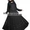 Women's 2017 Umbrella Style Burkha Abaya With Black Diamond Stone Work And Chiffon Scarf (Islamic Wear