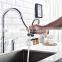 2018 Elegant deck mounted 3 way pull down brass kitchen mixer tap healthy faucet