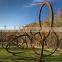 Rusty corten / weathering steel kinetic aculpture and statues outdoor