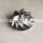 GT15-25 47.73/64.44mm 6+6 blades high performance turbocharger milling/aluminum 2618/billet compressor wheel