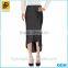 Office ladies 100% black Silk stain long skirts