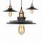 Loft Vintage Pendant Light E27 Ретро-индустриальная подвесная лампа из черного железа