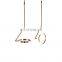 Modern Simple Golden Chandelier Long Pendant Light Living Room Decor Luxury Chandeliers